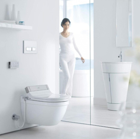 сиденье для унитаза duravit starck sensowash 610001 00 2 00 0300 с микролифтом функция биде