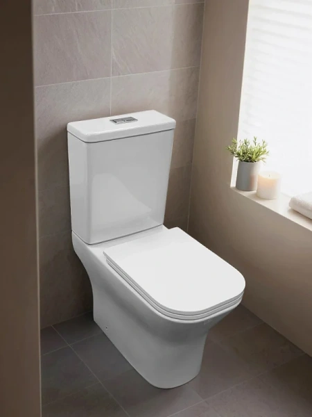 унитаз компакт azario milagro az-8502 напольный, безободковый, слив "торнадо", с бачком и сиденьем микролифт, 65х35х83 см, белый