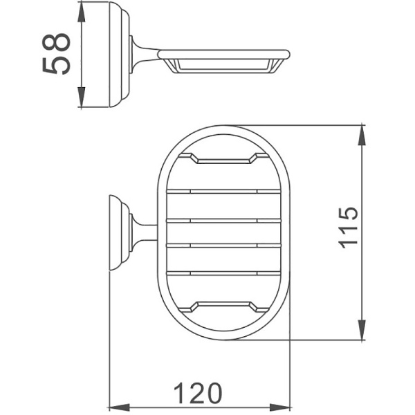 Мыльница Haiba HB1502-1 цвет хром