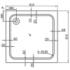 акриловый поддон 80x80 см vincea vst-2as-8080