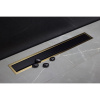 душевой канал 850 мм pestan confluo premium black glass gold line 13100118