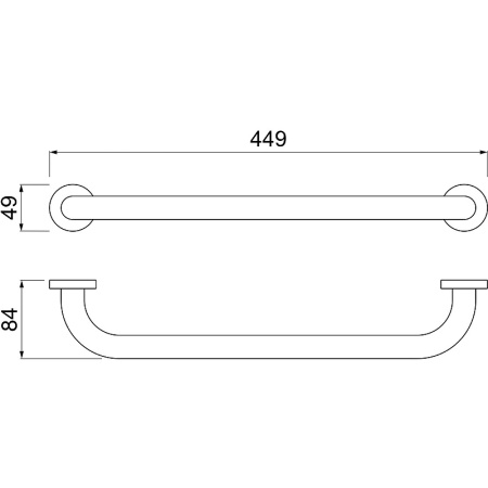 поручень для ванной aquatek aq4995mb черный матовый