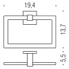 colombo design basic q полотенцедержатель кольцо, хром