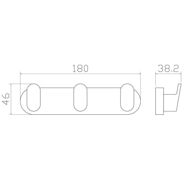 Планка с крючками Wonzon & Woghand Carbon WW-7735 для ванны, черный матовый