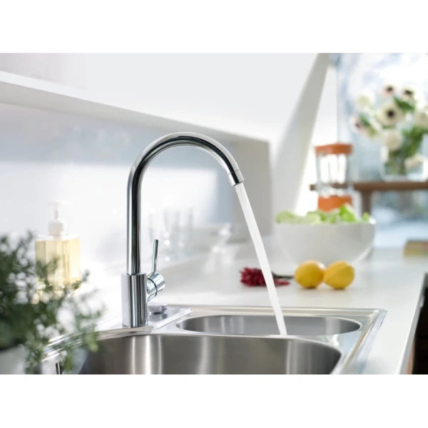 смеситель для кухни hansgrohe talis m52 14870000, хром