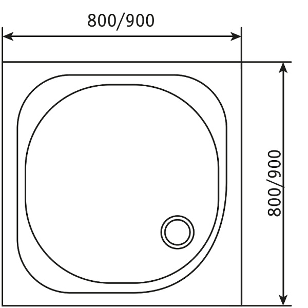 душевой поддон из стеклопластика rgw smc-w 90x90 57350199-01 белый