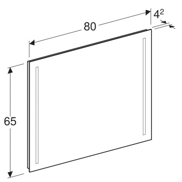 зеркало 80х65 см geberit option basic 500.588.00.1