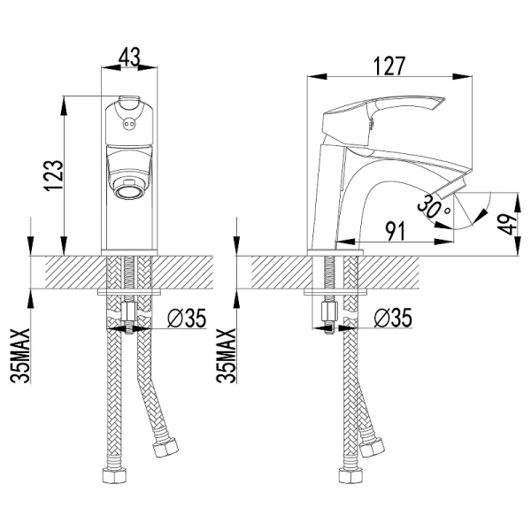 смеситель для раковины lemark plus strike lm1106c хром