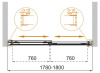 шторка для ванны 180 cezares tandem-soft-vf-2-180/145-c-cr-iv прозрачное