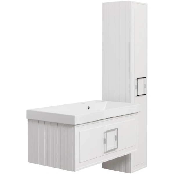 тумба белый матовый 87,6 см la fenice cubo fnc-01-cub-b-90