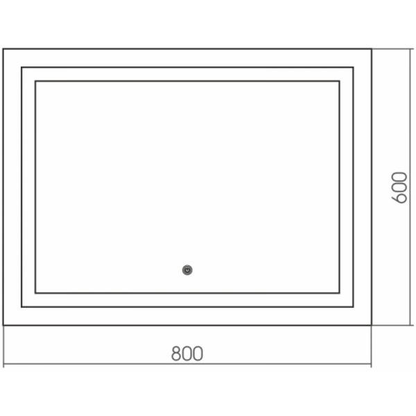 зеркало 80х60 см grossman pragma 480600