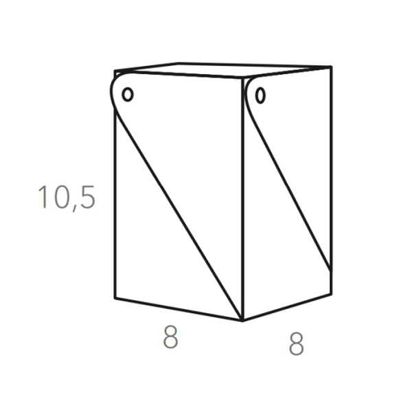 Стаканчик Colombo Design Adj MIU 8x8хh10.5 см, настольный, эвкалипт|небесный