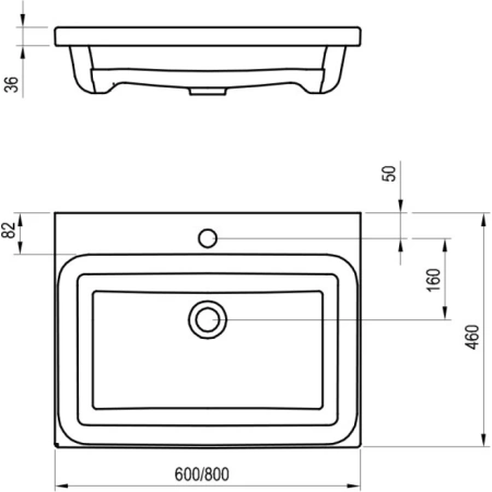 раковина ravak comfort 80 xjx01280001 белая