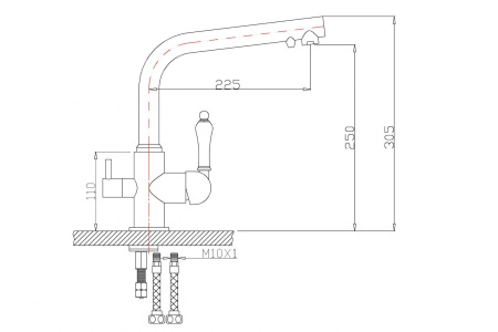 смеситель для кухни zorg zr 313 yf-33 nickel