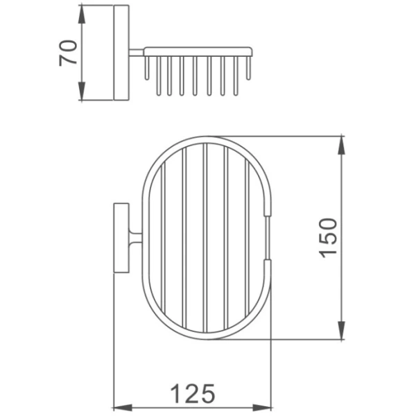 Мыльница D-lin D221700-1 хром