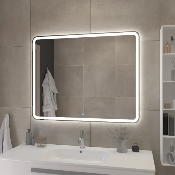 зеркало cezares multicolore 100 czr-spc-mc-1000-800-rgb-tch с подсветкой с сенсорным выключателем и функцией памяти