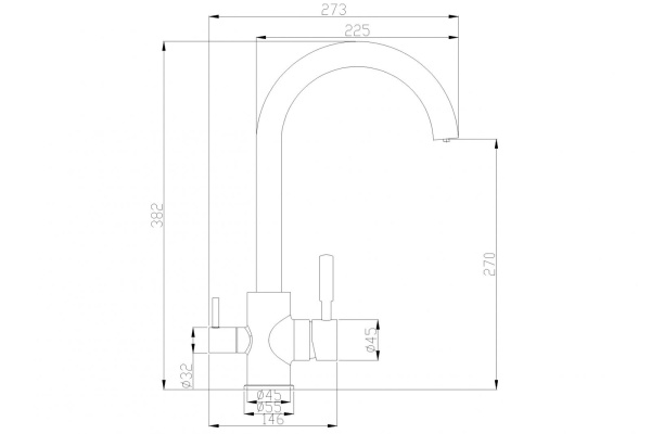 смеситель для кухни zorg steel hammer sh 713 inox