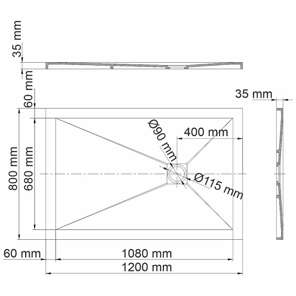 душевой поддон из искусственного камня wasserkraft aller 120x80 10t06 цвет слоновая кость матовая