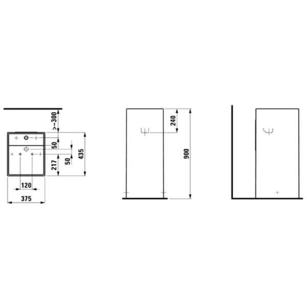 раковина напольная laufen 37 см kartell 8.1133.1.000.111.1