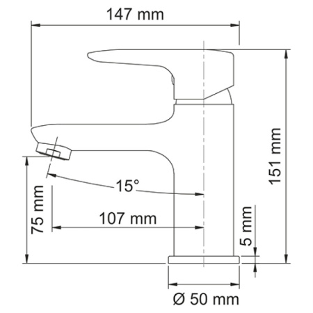 смеситель для раковины wasserkraft vils 5603 цвет хром