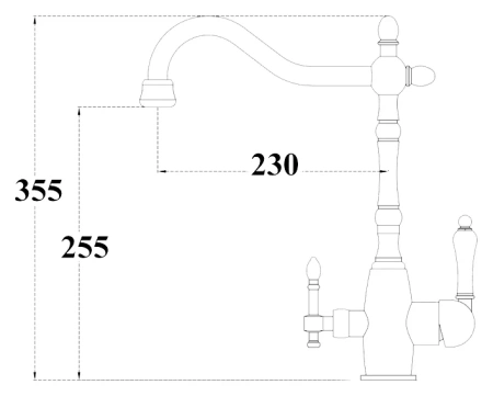 смеситель для кухни zorg clean water zr 312 yf-33-br