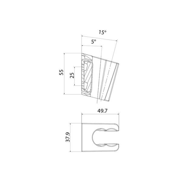 держатель для лейки iddis optima home 080bl00i53, черный