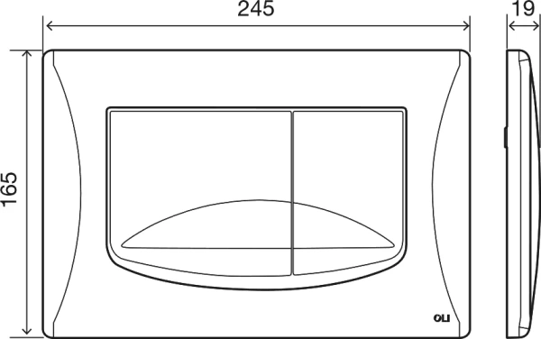 кнопка смыва для инсталляции oli river dual 638508 для унитаза, пластик, цвет глянцевое золото