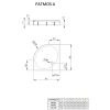 акриловый поддон 100x100 см radaway patmos a 4s11155-03