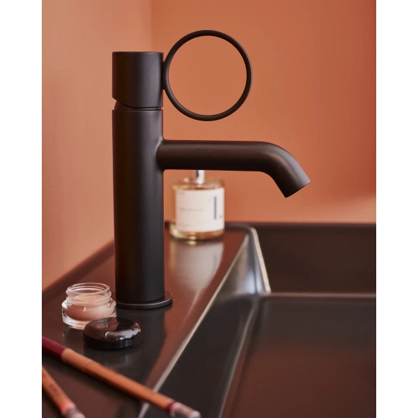 смеситель для раковины jacob delafon vivienne signature e38682-lb2-bl без донного клапана, черный матовый