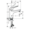 смеситель для раковины с донным клапаном hansgrohe novus 71034000