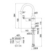 смеситель для раковины nobili velis ve125138/2rcp с донным клапаном, red canyon