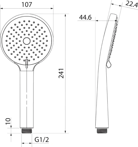 душевая лейка iddis ray ray3f0bi18 цвет черный матовый