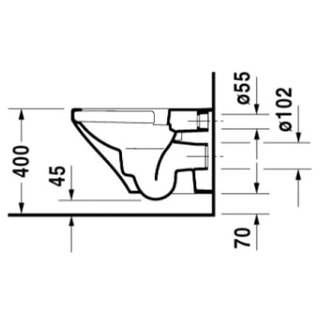 унитаз подвесной безободковый duravit durastyle 45510900a1, с сиденьем микролифт, цвет белый.