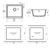 мойка кухонная point сидли 55 pn3007al, серый