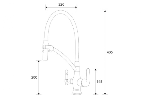 смеситель для кухни zorg clean water zr 347-6 yf под фильтр