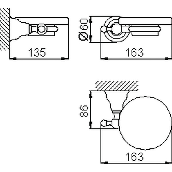 Мыльница Cisal Arcana AR09060024 подвесная керамическая, цвет: белый/золото