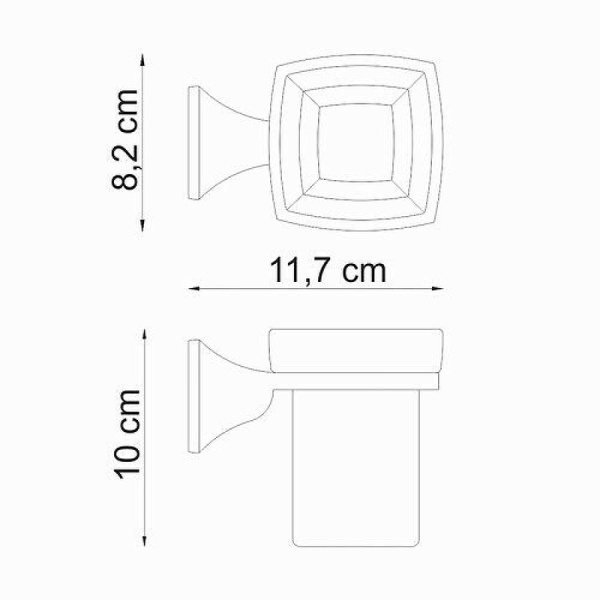 Стакан для зубных щеток WasserKRAFT Wern K-2528 цвет хром