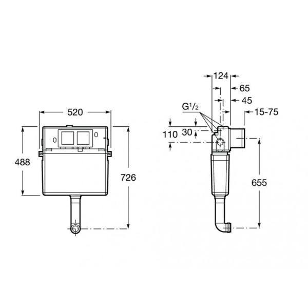 смывной бачок roca basic tank 890090200