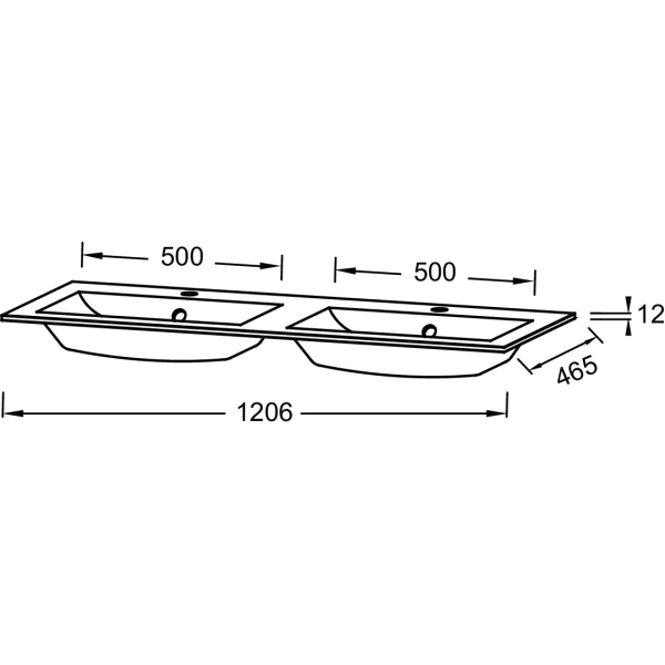 раковина 120 см jacob delafon sherwood eb1831ru-de1 двойная белая матовая