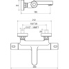 смеситель для ванны с душем ravak termo 300 te 023.00/150 x070097 с термостатом хром