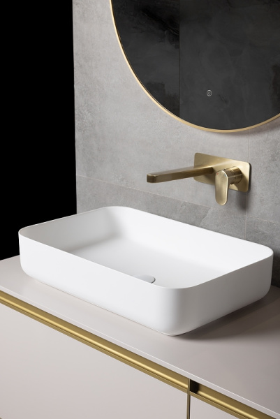 раковина-чаша boheme corian slim 60 879-60-mw белая матовая