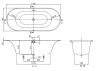 квариловая ванна villeroy & boch cetus ubq175ceu7v-01 175x75 см, белый