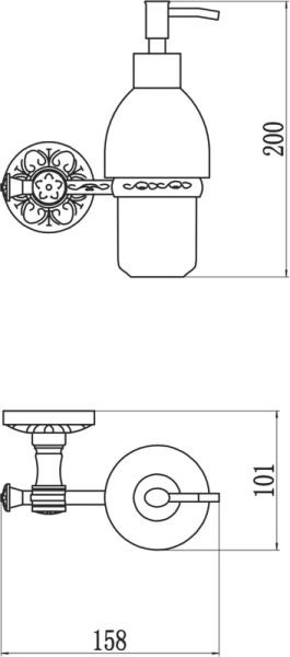 Дозатор для мыла Savol 58B S-005831B