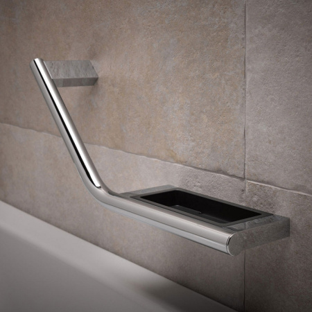 поручень для ванной keuco plan 14909 012037 с полкой для мыла