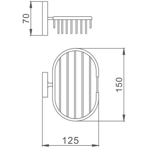 Мыльница Haiba HB1902-2 цвет хром