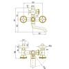 смеситель для ванны и душа bronze de luxe royal 10119 бронза