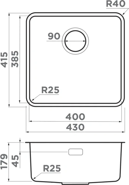 мойка кухонная omoikiri omi 43-u/i ultra-gb графит