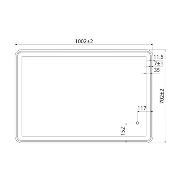 зеркало iddis cloud clo1000i98 100x70 черное