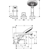 смеситель на борт ванны hansgrohe metropol 74550000