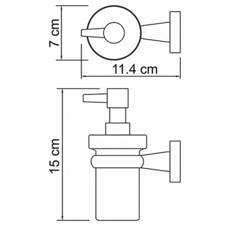 дозатор для жидкого мыла wasserkraft lippe k-6599 цвет хром